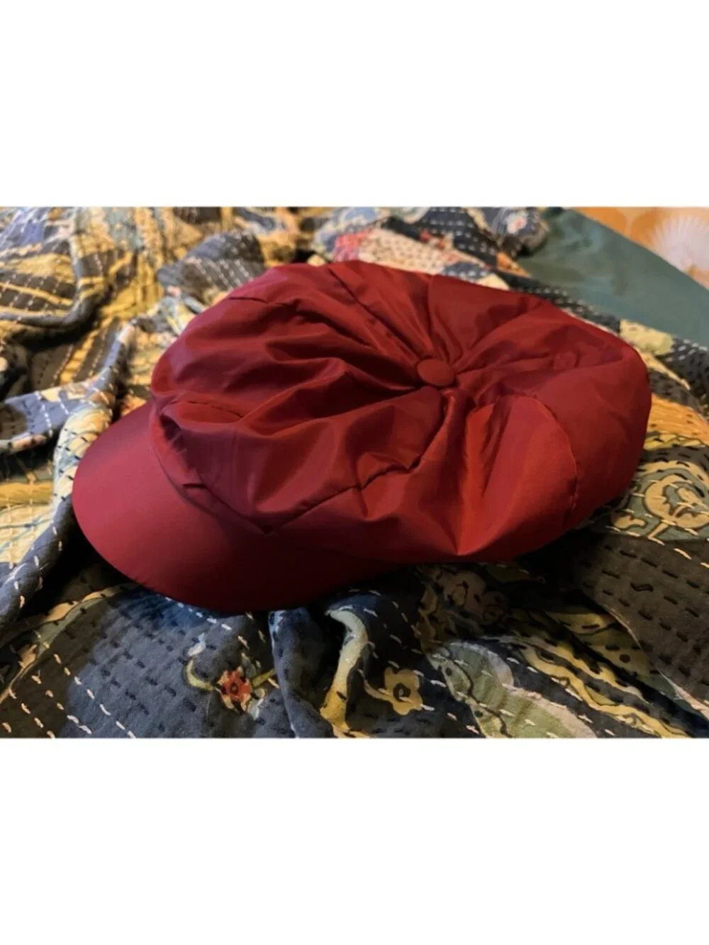 Newsboy Cap Solid Eggplant Purple Red Italy Hat Fall Trends